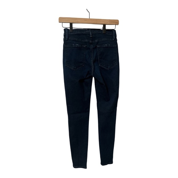 FRAME Le Skinny de Jeanne Crop Dark Wash Jeans - Picture 2 of 5